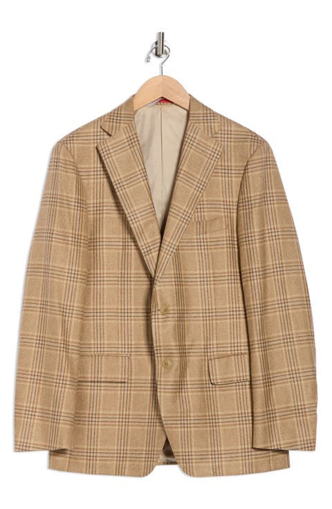Plaid Silk & Cashmere Sport Coat