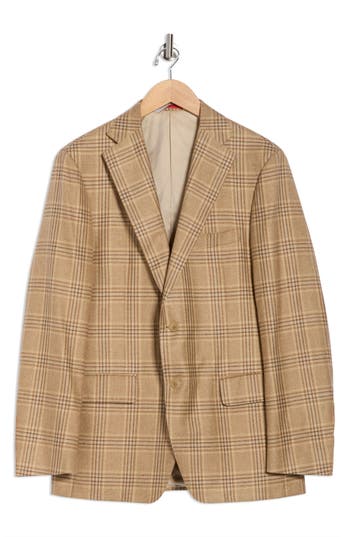 Samuelsohn Plaid Silk & Cashmere Sport Coat In Brown