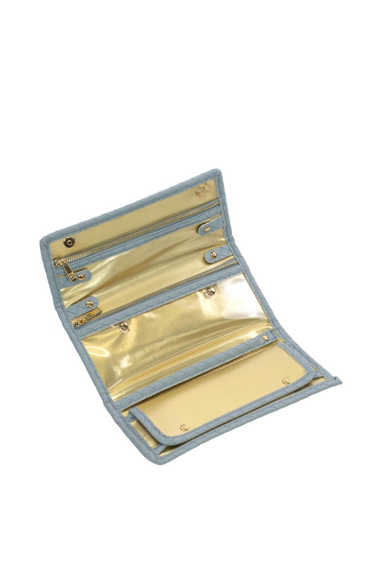 TRVL Design Woven Jewelry Wallet, Alternate, color, Blue