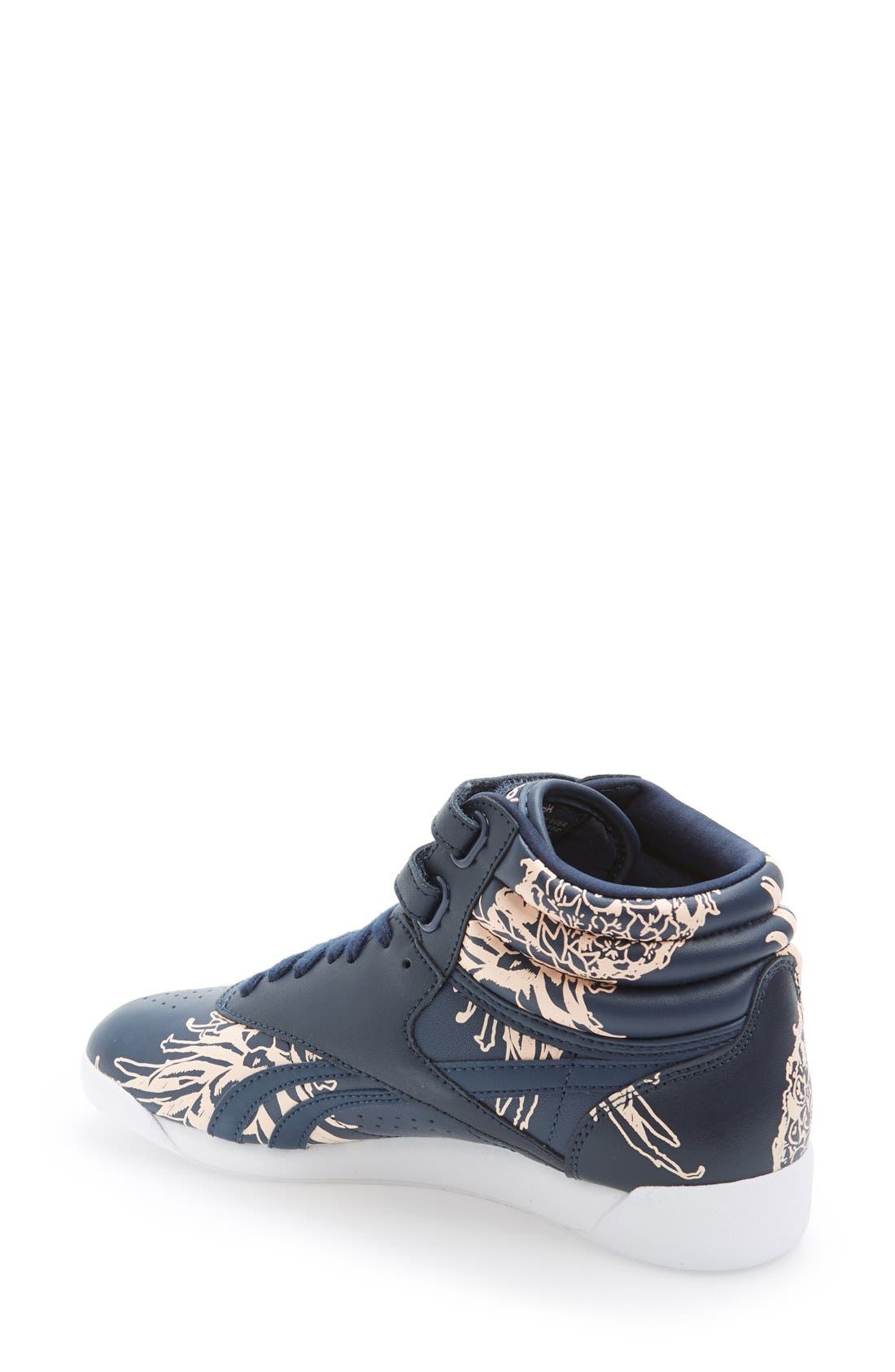 'Freestyle Hi Graphics' High Top Sneaker, Alternate, color, NAVY/ CORAL/ WHITE