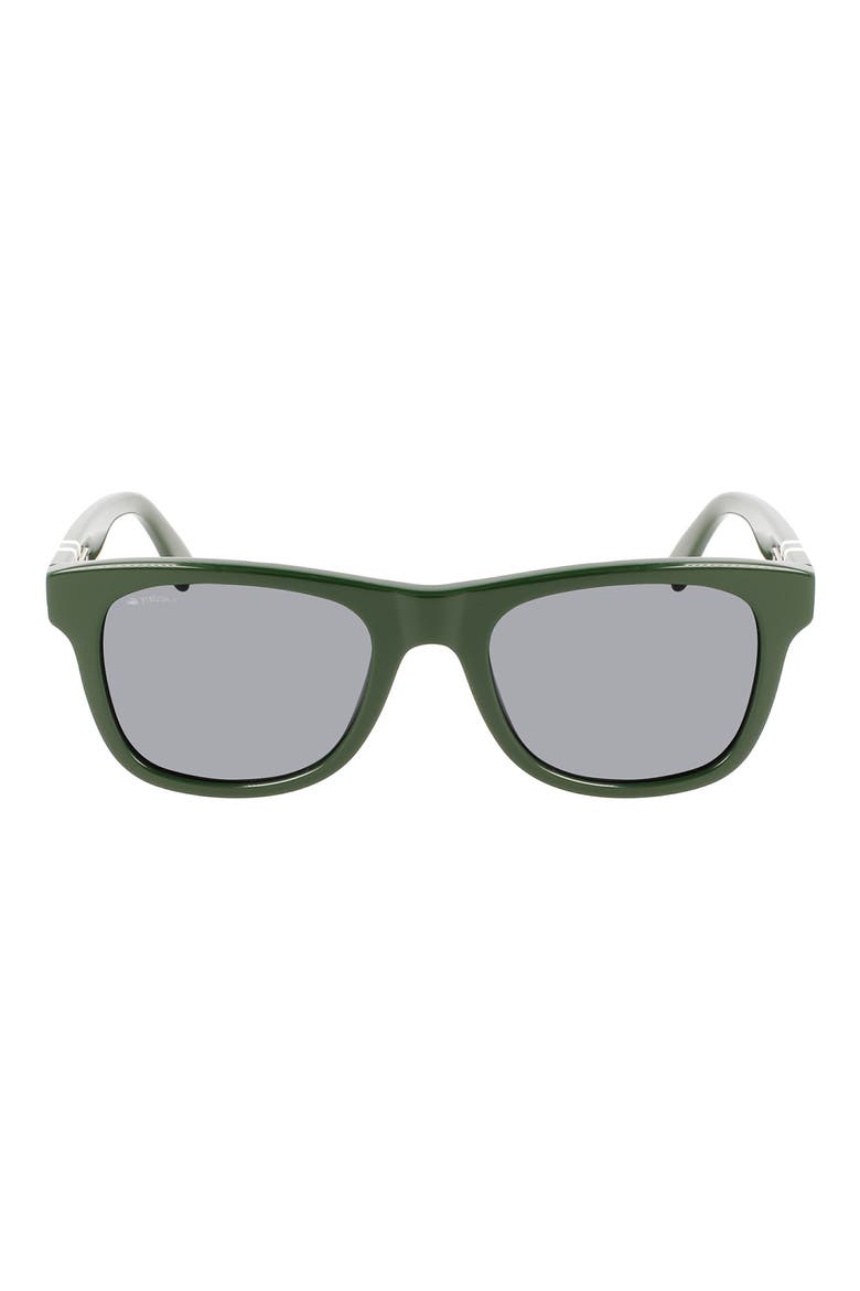 52mm Modified Rectangular Sunglasses, Main, color, GREEN