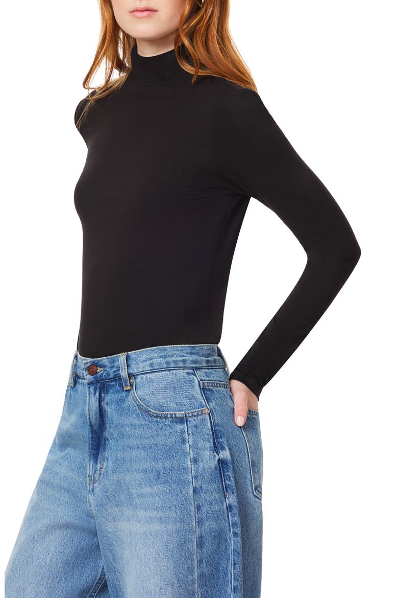 Mock Neck Top, Alternate, color, BLACK NIGHT