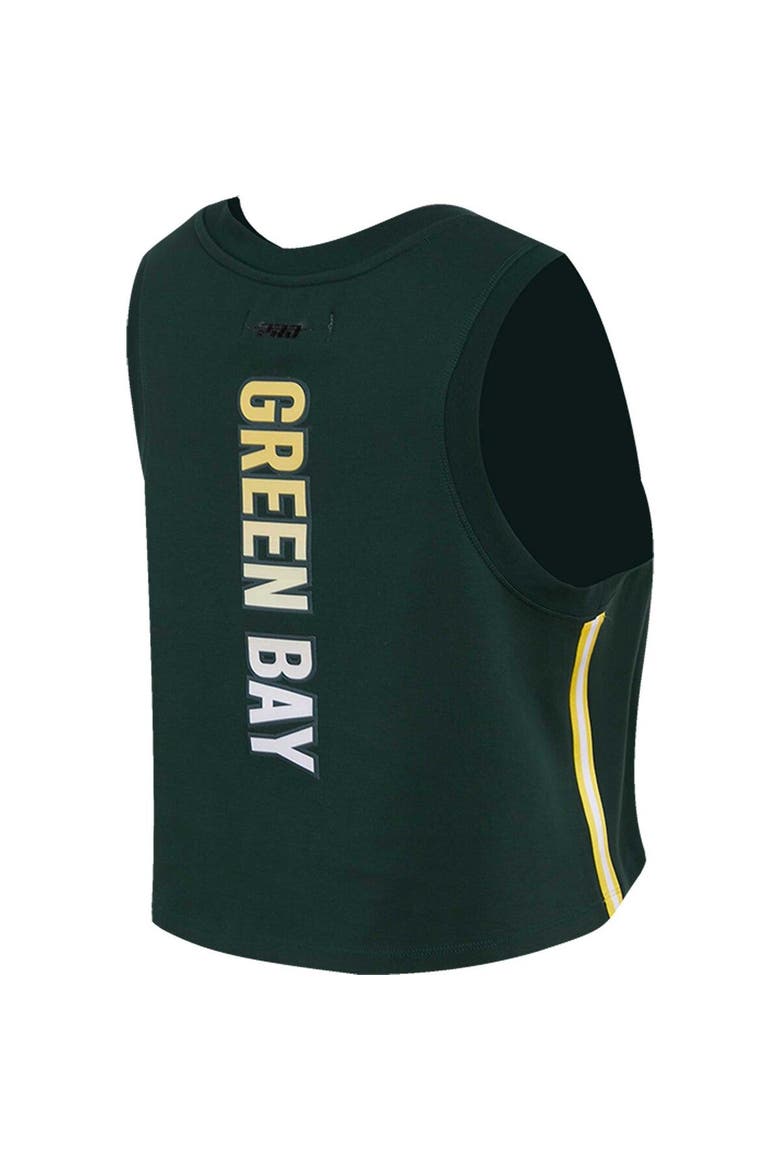 Women's Pro Standard  Green Green Bay Packers Ombre Wordmark Classic Cropped Tank Top, Alternate, color, Green