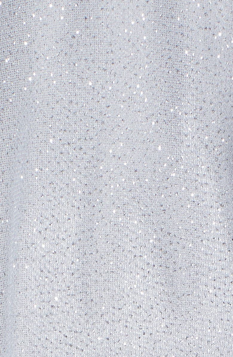 Jenny Yoo Cassie V-Neck Flutter Sleeve Shimmer Gown, Alternate, color, 