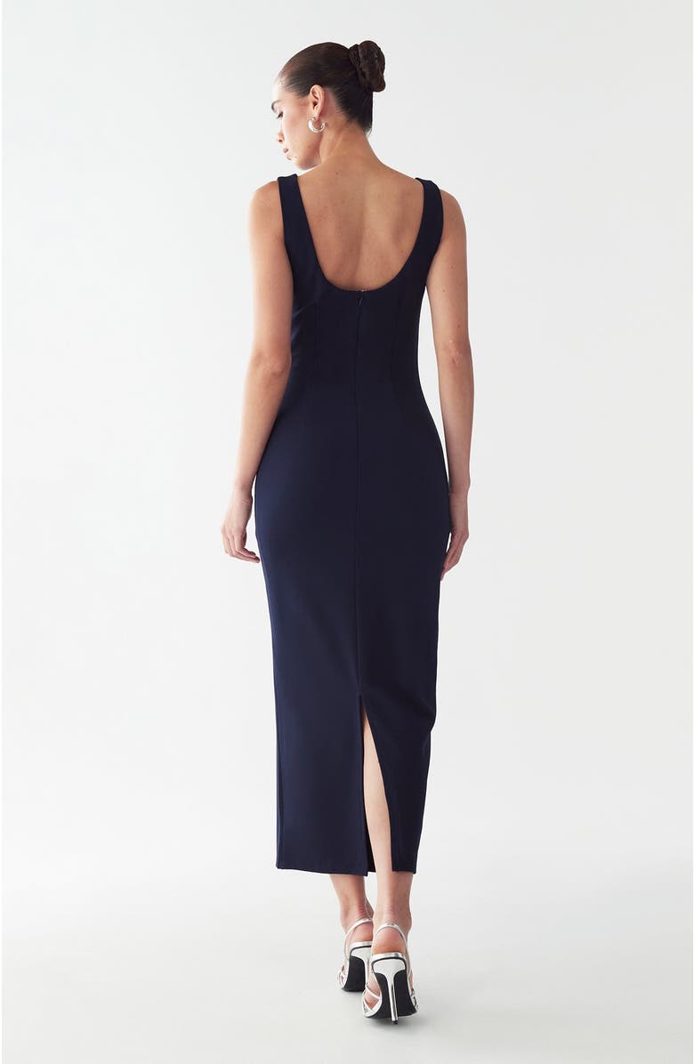BWLDR Shian Midi Dress, Alternate, color, Navy Blue