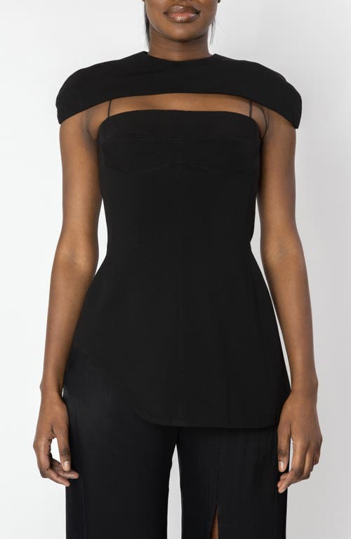 ISRAELLA KOBLA Sanzio Cutout Detail Top in Black  product