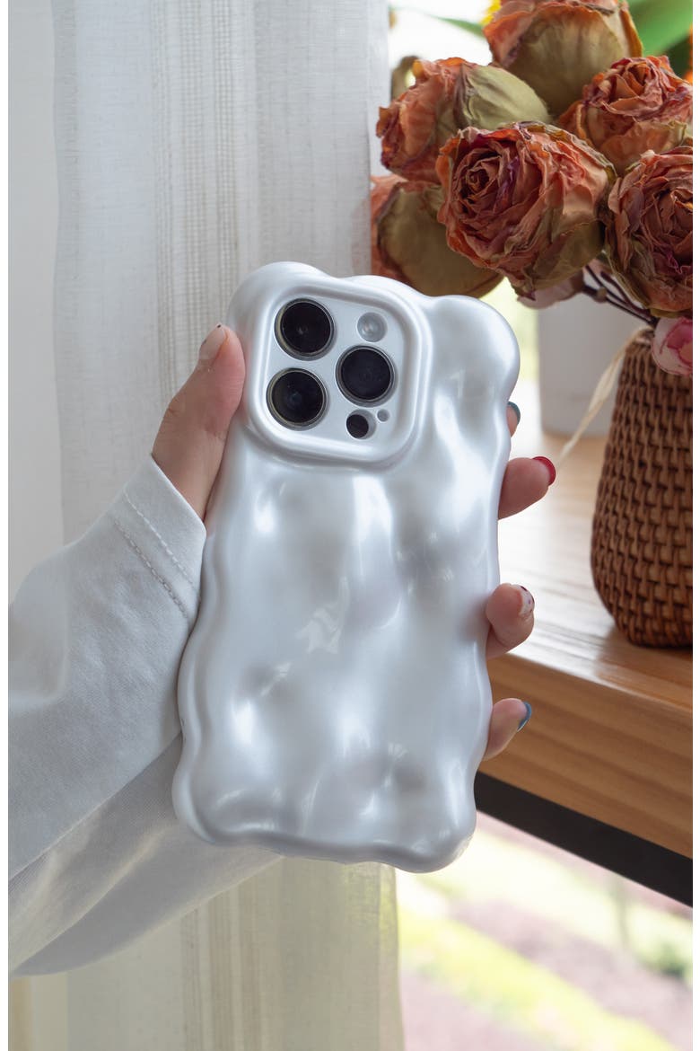 Pearly Bubbles iPhone 15 Pro Case, Alternate, color, WHITE