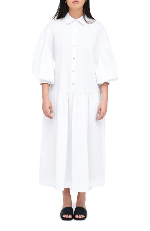 Ada Cotton Poplin Midi Shirtdress