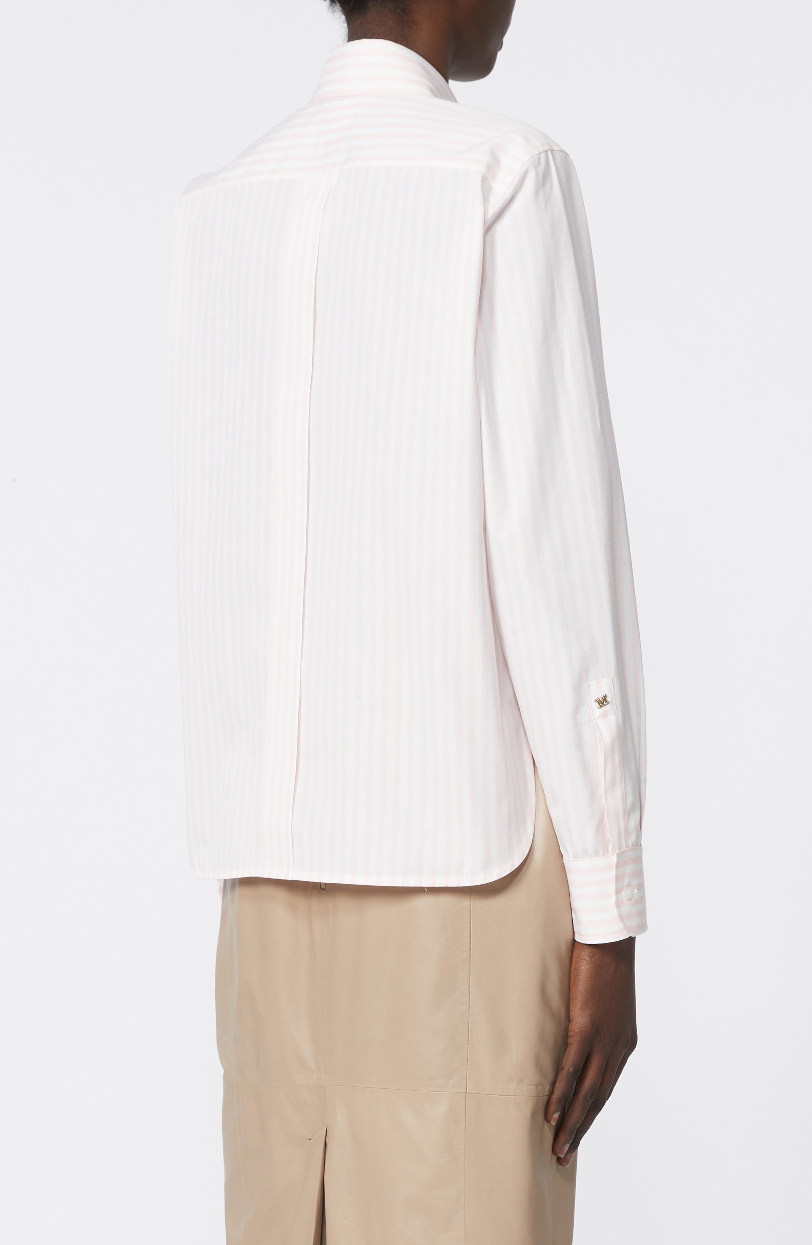 Stripe Cotton Button-Up Shirt - image 2