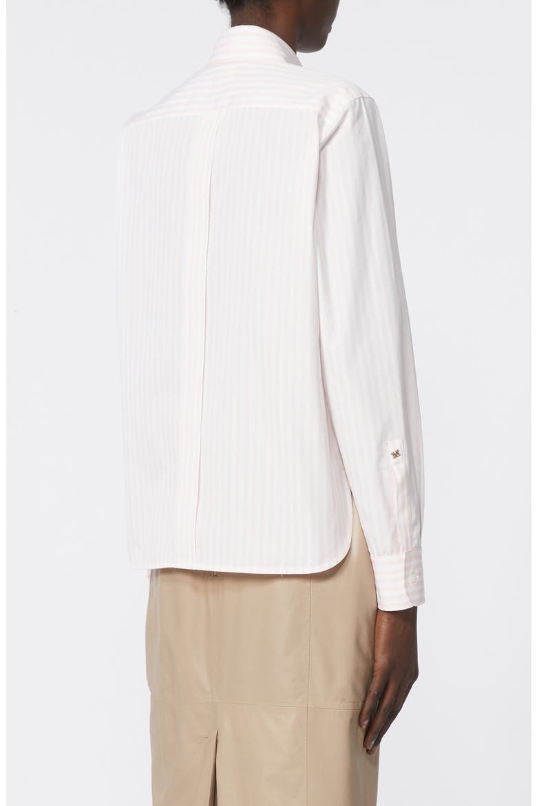 Stripe Cotton Button-Up Shirt, Alternate, color, PINK PINSTRIPES