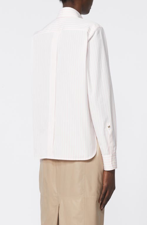 Max Mara Stripe Cotton Button-up Shirt In Multi