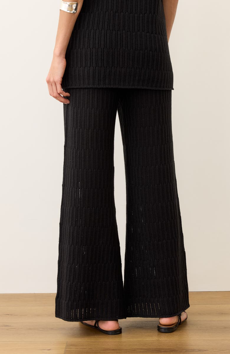 Marine Layer Ray Open Stitch Wide Leg Sweater Pants, Alternate, color, 