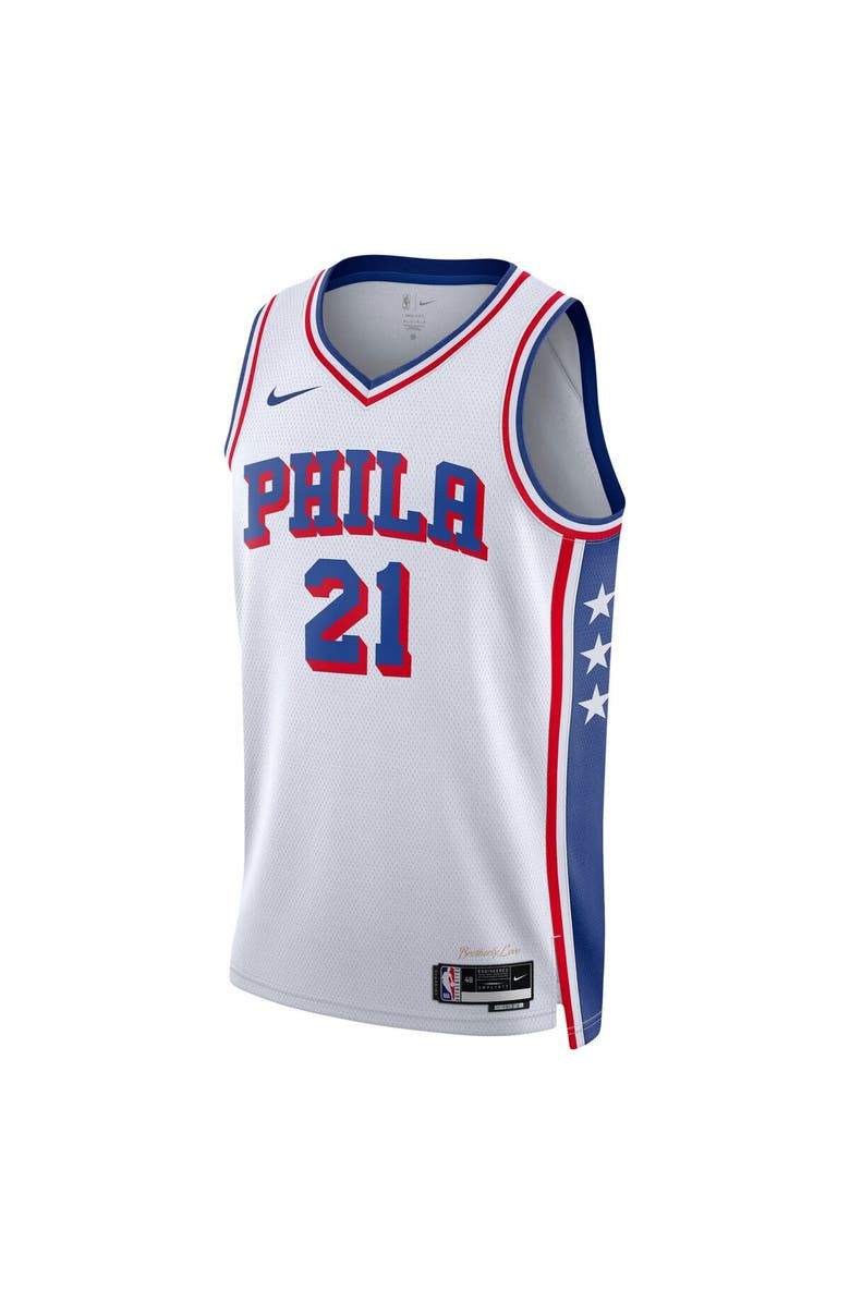 Nike Unisex Nike Joel Embiid White Philadelphia 76ers Swingman Jersey - Association Edition, Alternate, color, White