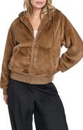 Champion Faux Fur Bomber Hoodie