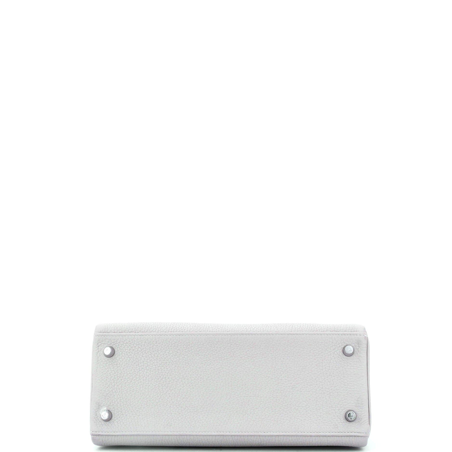 Pre-Owned Hermes Kelly Handbag Grey Togo with Palladium Hardware 28, Alternate, color, 