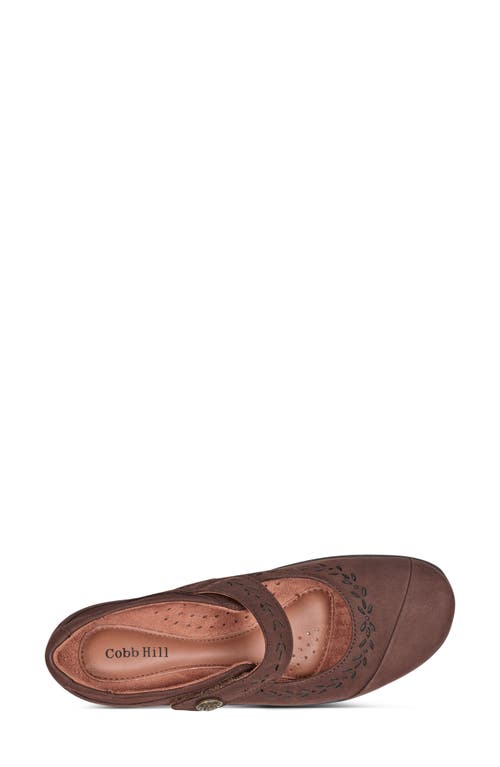Rockport Cobb Hill Perry Mary Jane Ballet Flat In Dark Brown