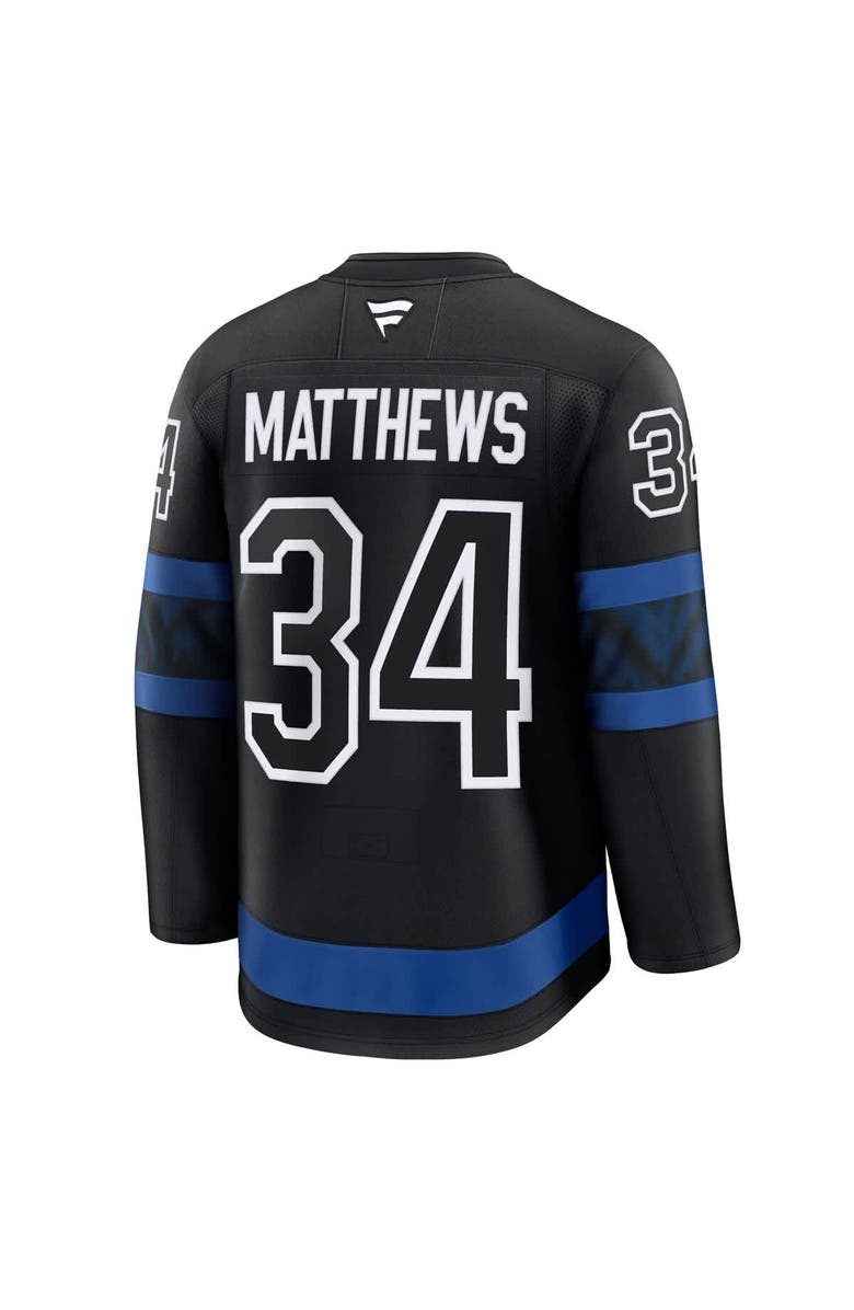 FANATICS Men's Fanatics Auston Matthews Black Toronto Maple Leafs Captain Patch Alternate Premium Jersey, Alternate, color, 
