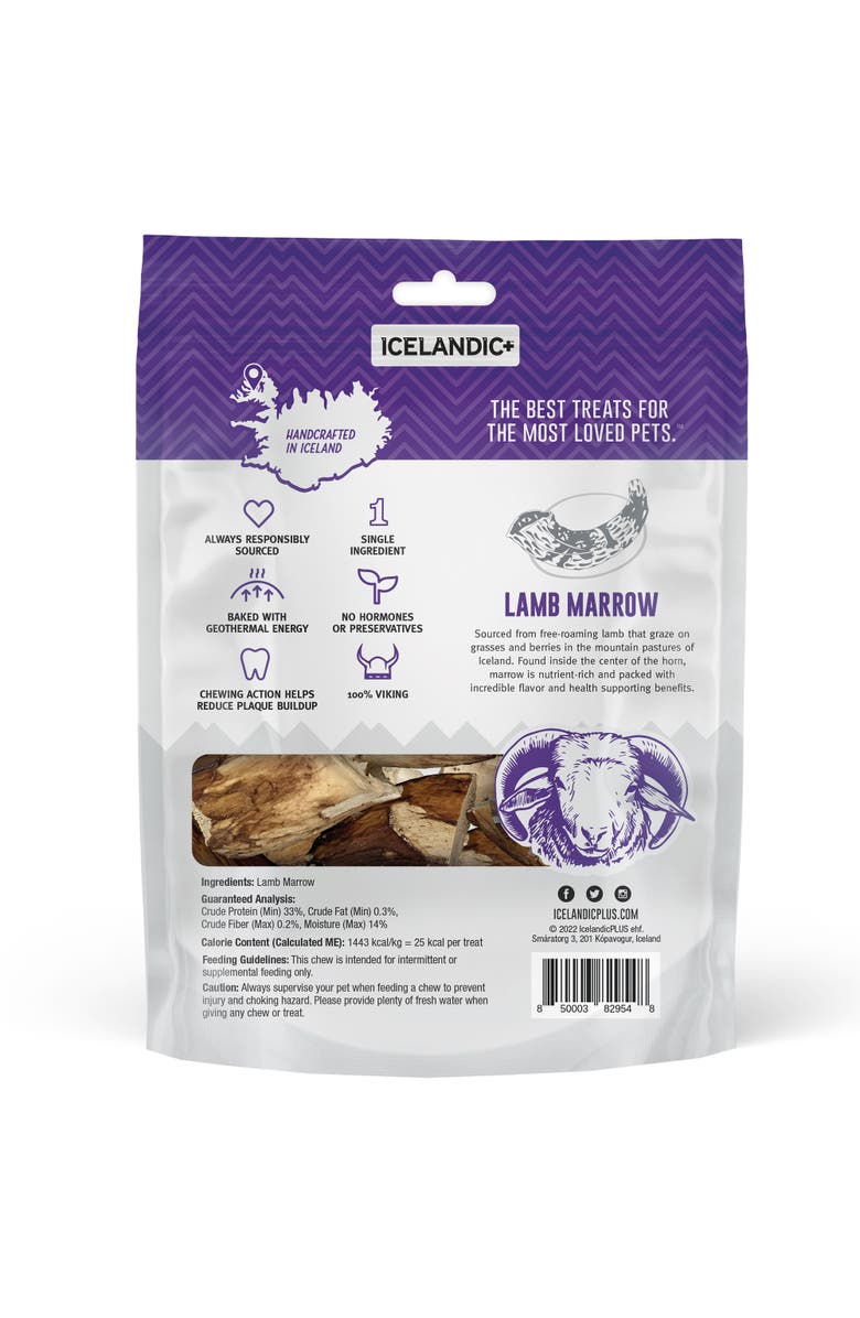 ICELANDIC+ Lamb Marrow Whole Pieces 4 oz Bag, Alternate, color, Multicolored