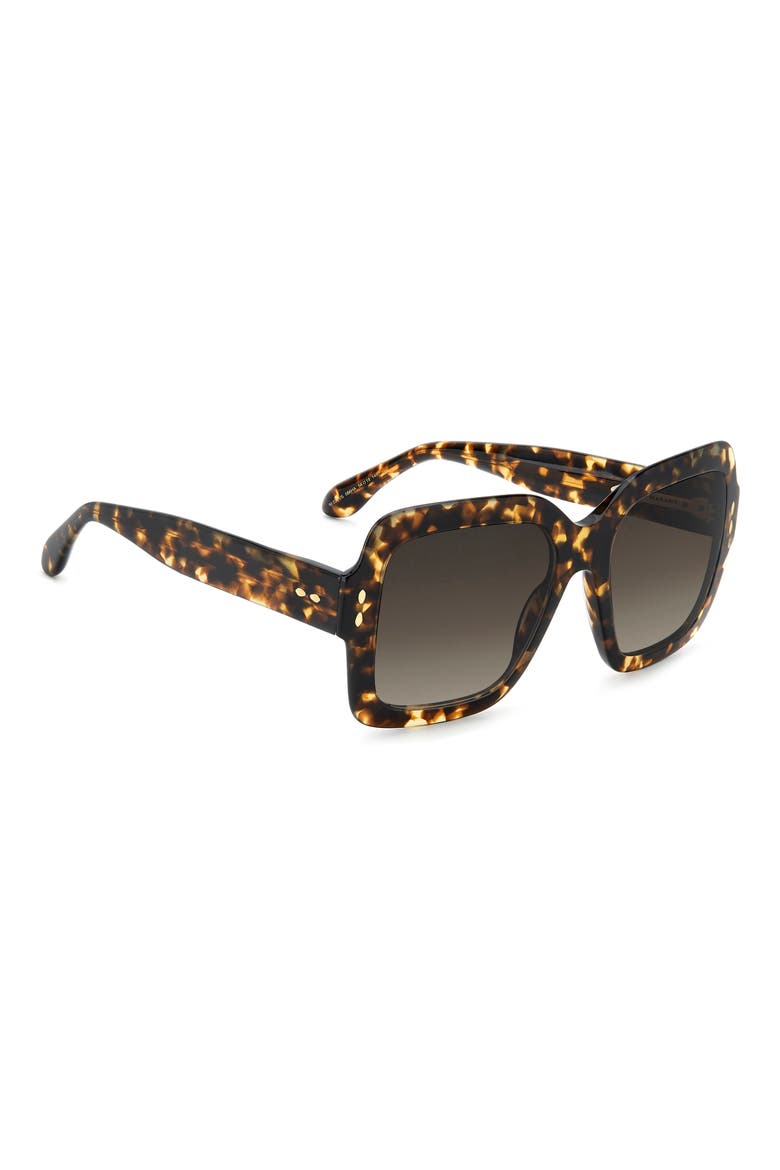 54mm Gradient Square Sunglasses, Alternate, color, HAVANA/ BROWN SF