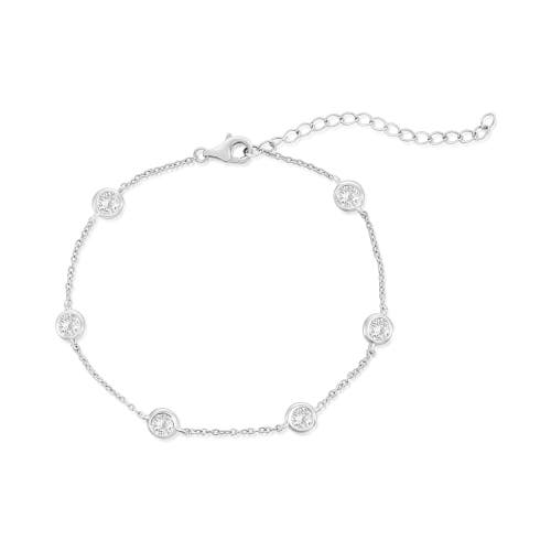 Donatello Gian Sterling Silver Crystal Anklet