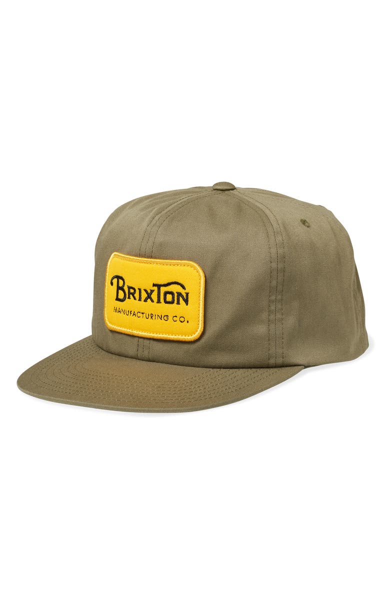 Brixton Grade HP Twill Baseball Cap, Main, color, Olive Surplus