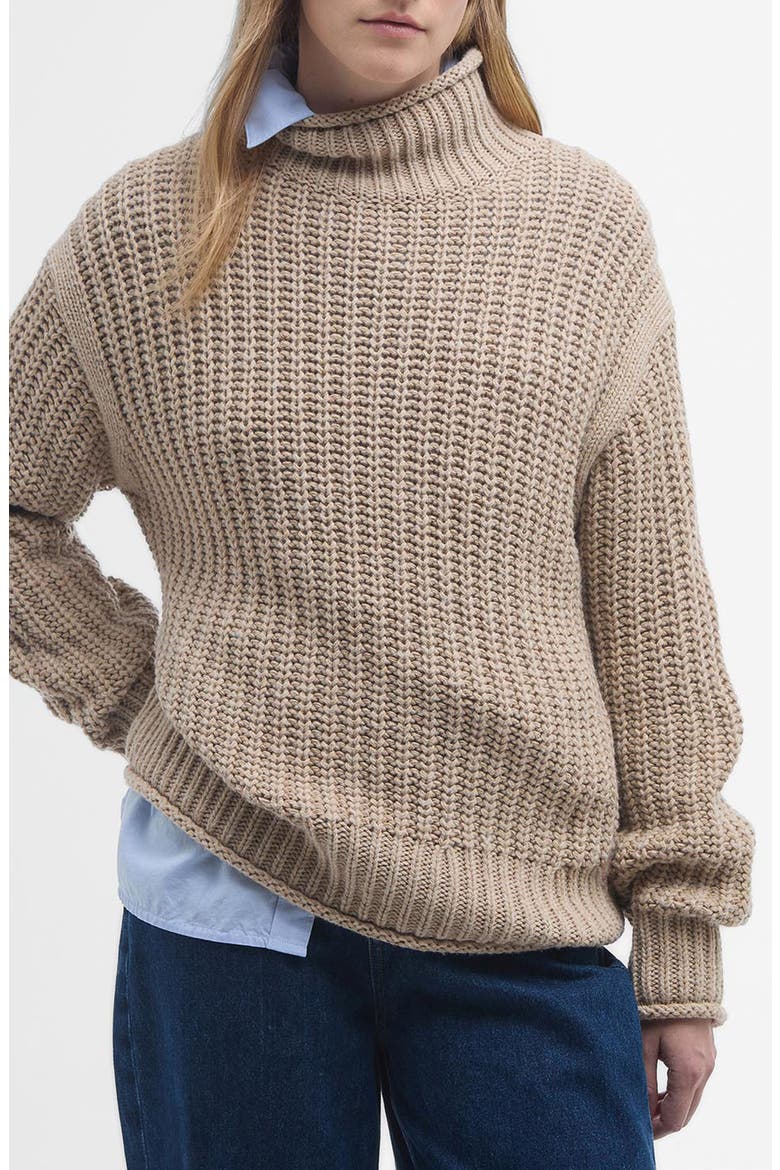 Rockcliffe Cotton & Wool Blend Sweater, Main, color, CAMEL
