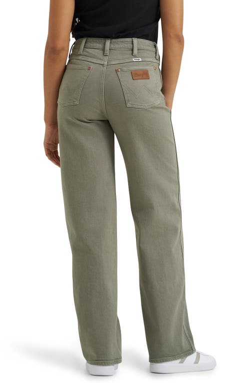 Wrangler High Waist Loose Straight Leg Jeans In Green