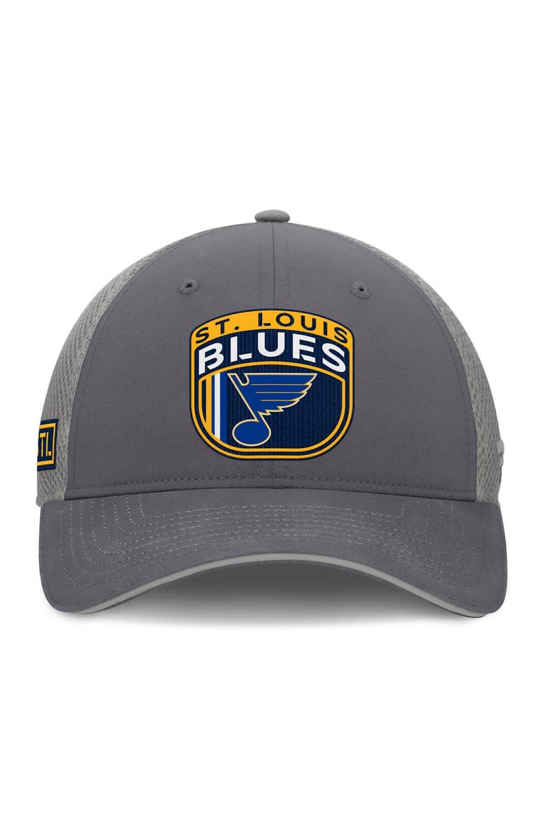 FANATICS Men's Fanatics Gray St. Louis Blues Authentic Pro Home Ice Trucker Adjustable Hat, Alternate, color, Gray