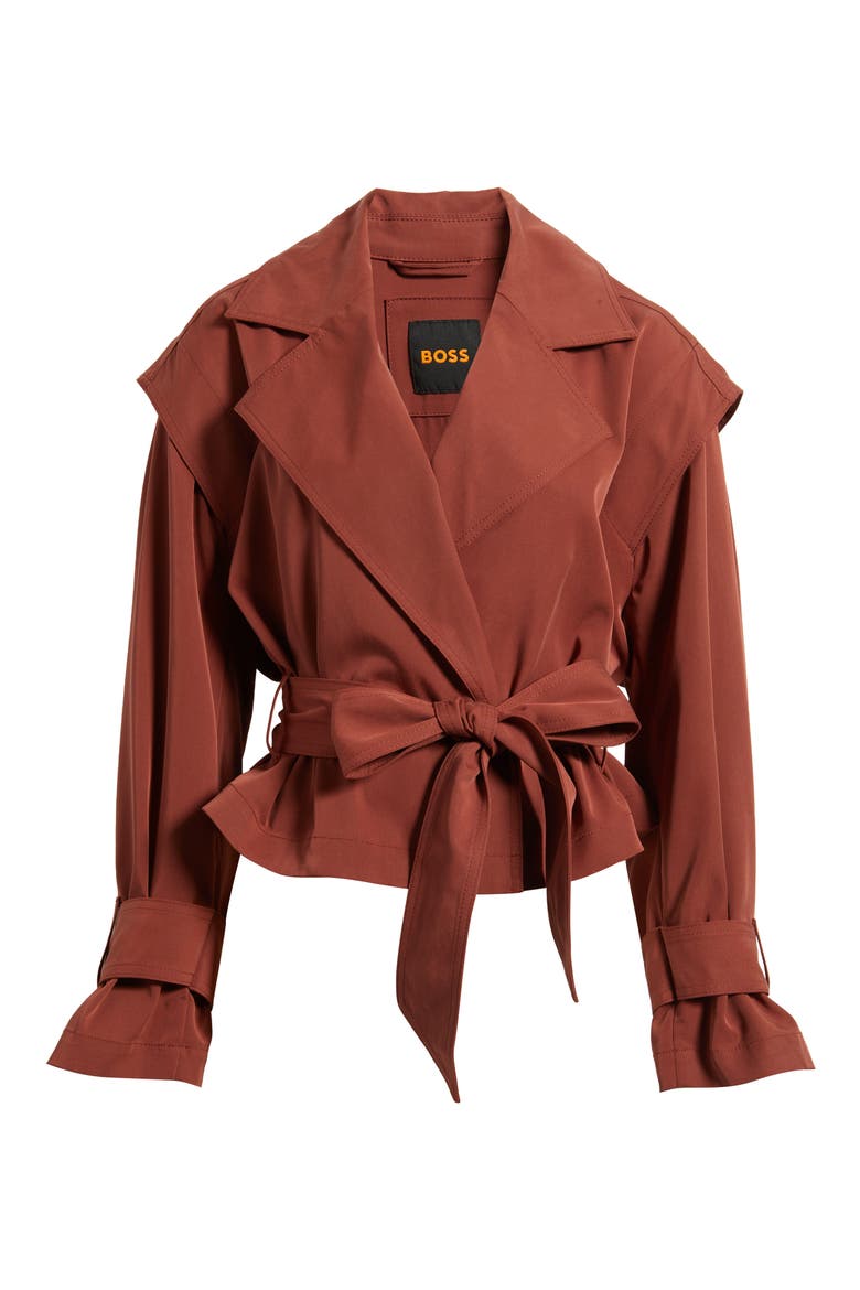 Jophelia Trench Jacket, Alternate, color, HENNA
