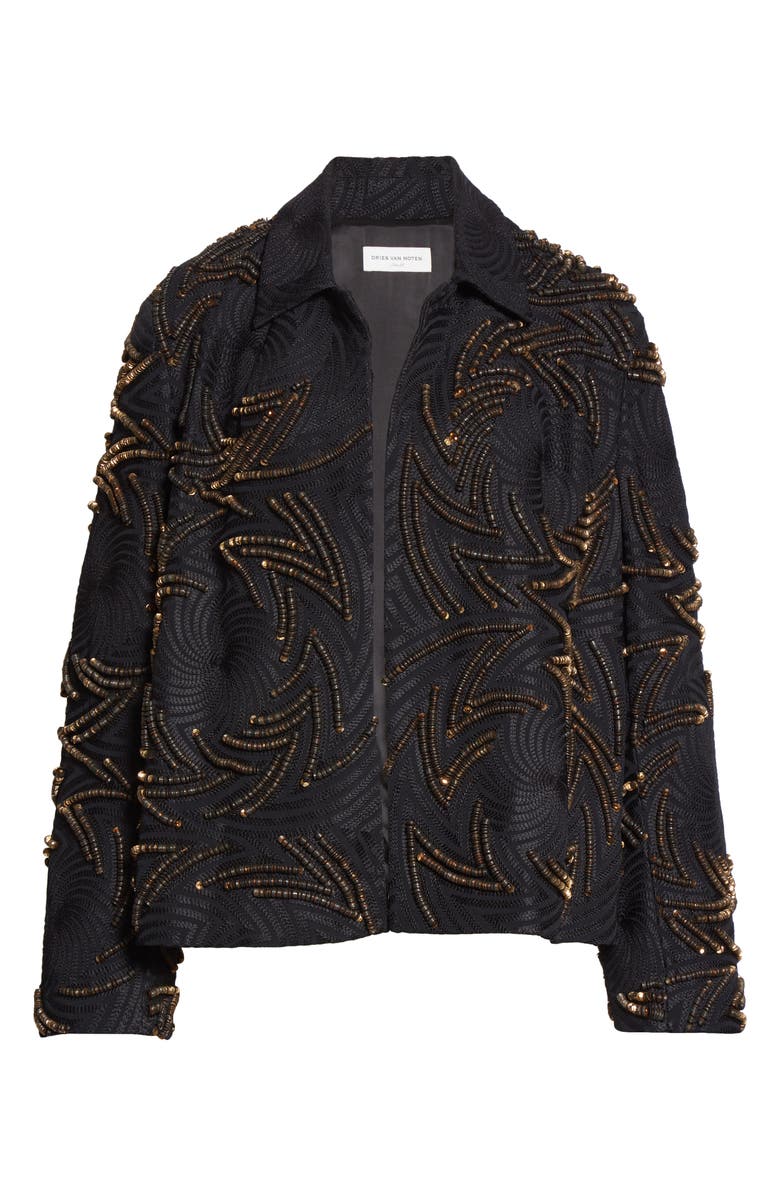 Dries Van Noten Rolita Sequin Embellished Short Jacket, Alternate, color,