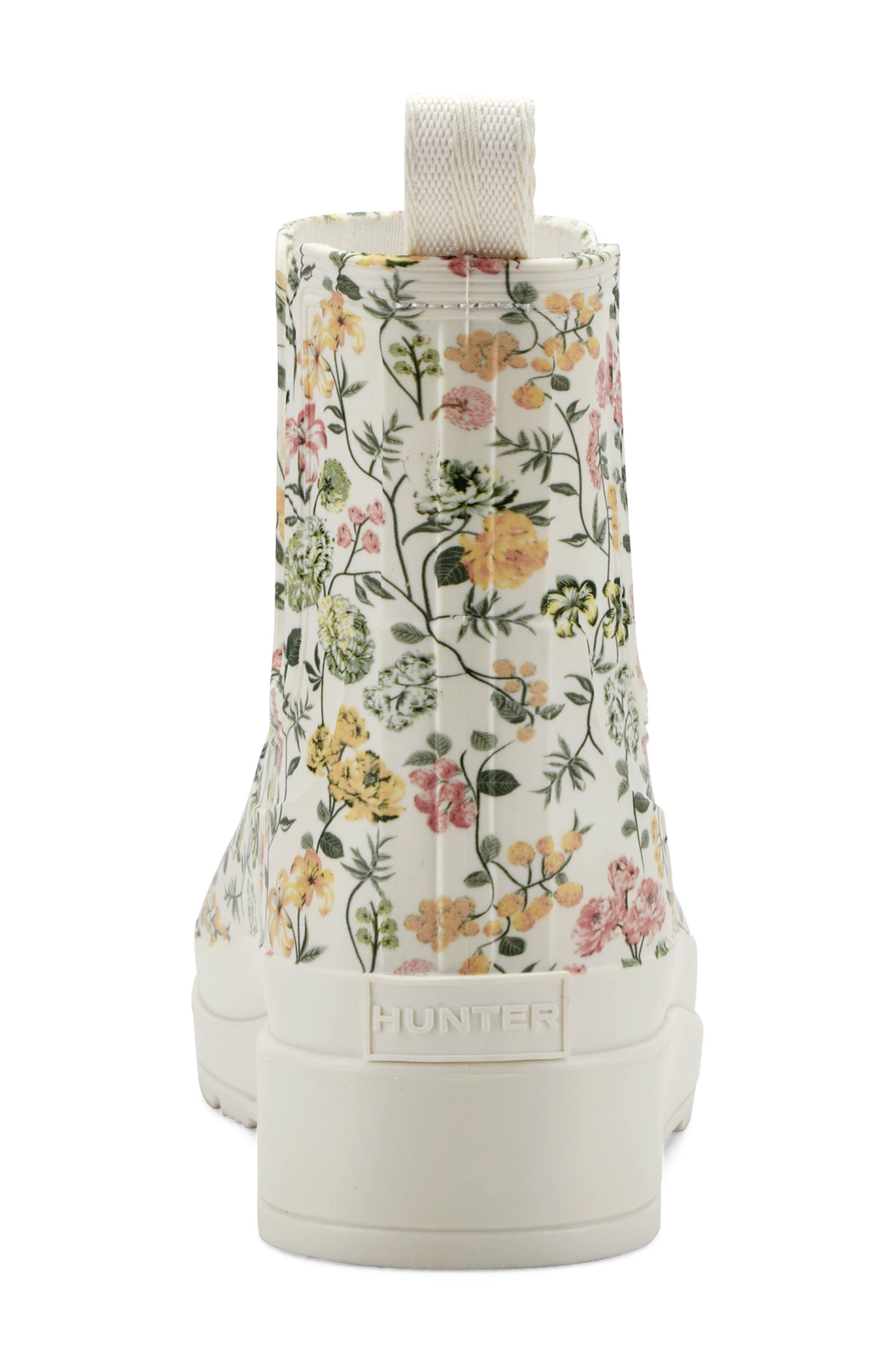 Hunter Tabitha Floral Rain Boot, Alternate, color, Ivory