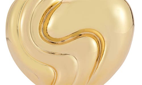 Shop Chloe & Madison Chloe And Madison Swirl Heart Stud Earrings In Gold