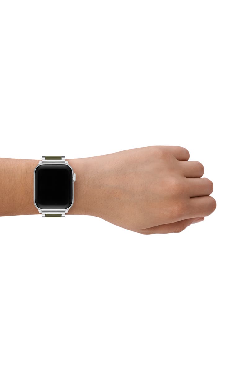 Tory Burch The Kira 18mm Apple Watch<sup>®</sup> Bracelet Watchband, Alternate, color, Green