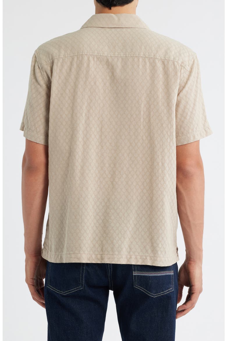 Foster Relaxed Fit Jacquard Camp Shirt, Alternate, color, DRY DUST