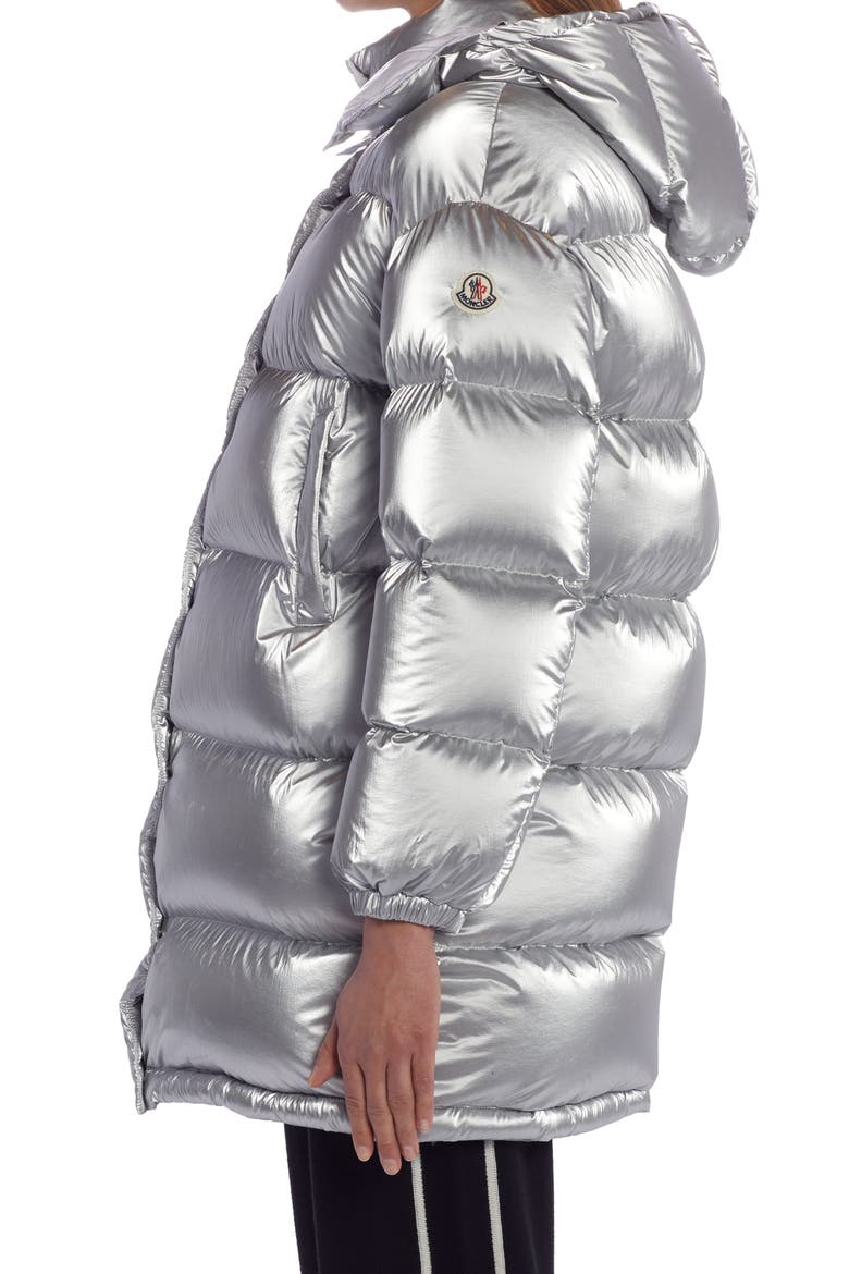 Gaou Quilted Down Parka, Alternate, color, SILVER