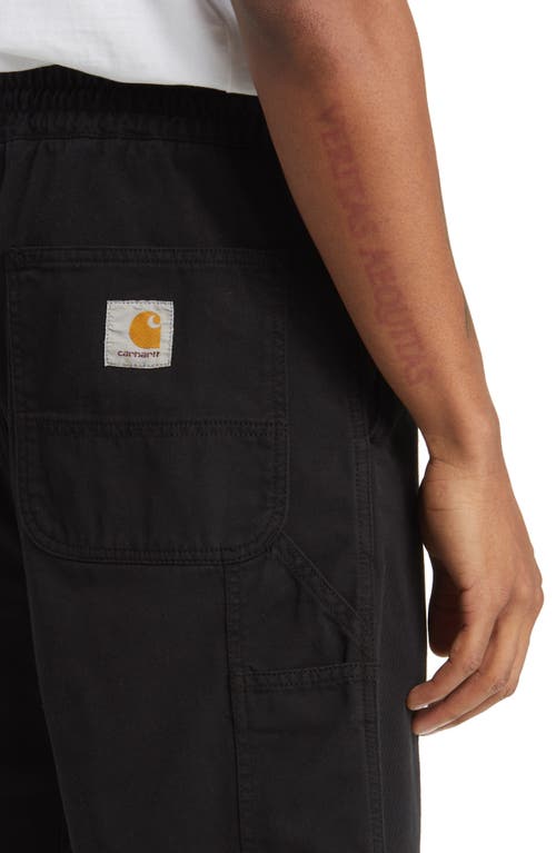 Carhartt Work In Progress Flint Organic Cotton Twill Shorts In Black