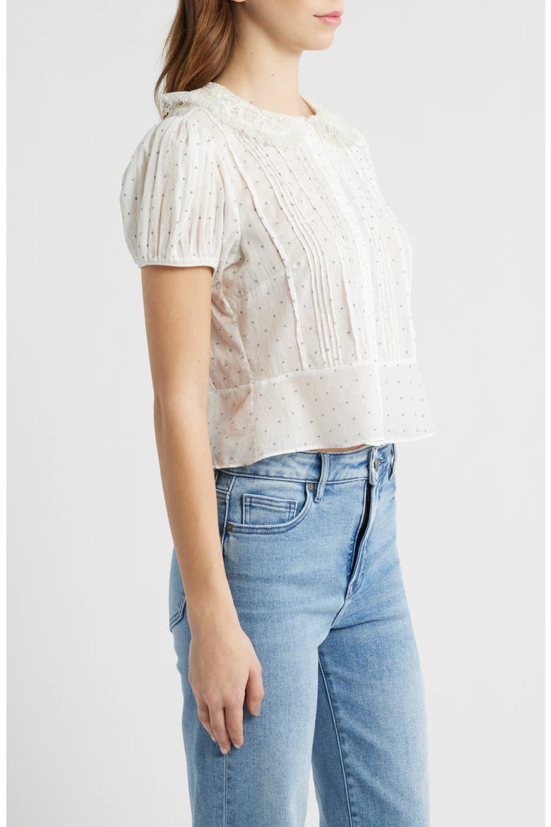 Oleta Organic Cotton Top, Alternate, color, FLOCK DOT