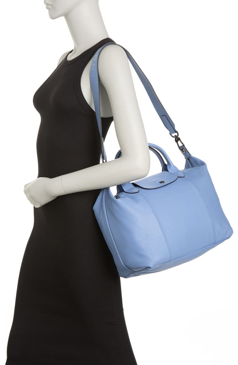 Longchamp Le Pliage Cuir Medium Tote Bag, Alternate, color,