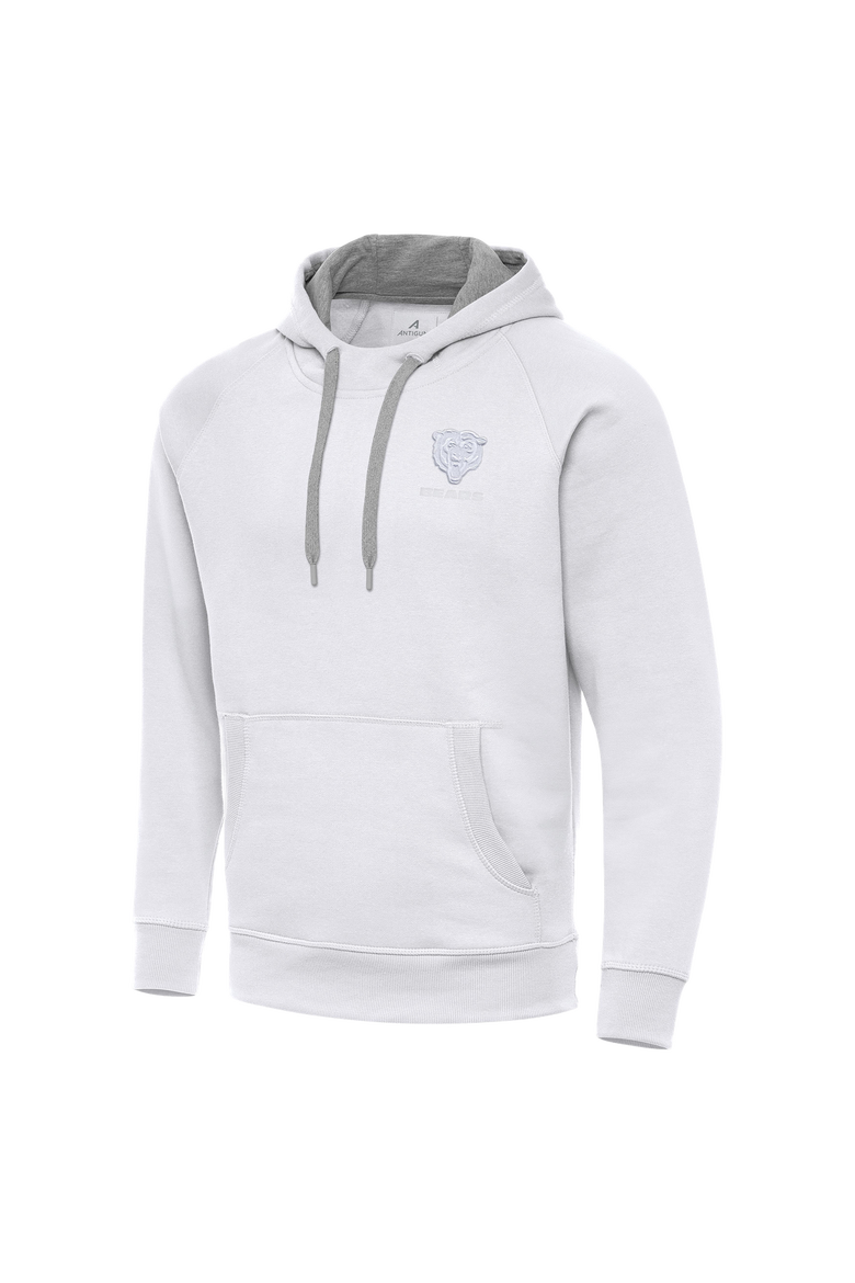 Men's Antigua White Chicago Bears Victory Pullover Hoodie, Alternate, color, White