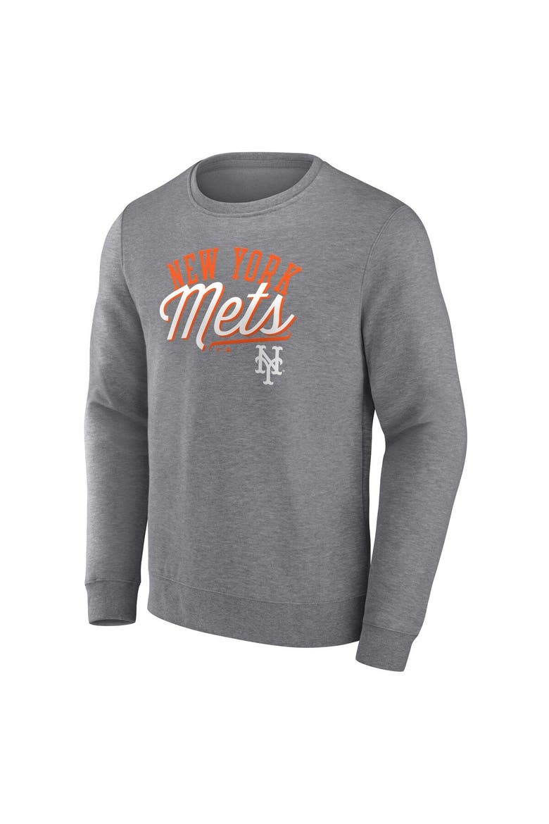 Men's Fanatics Branded Heather Gray New York Mets Simplicity Pullover Sweatshirt, Alternate, color, Heather Gray