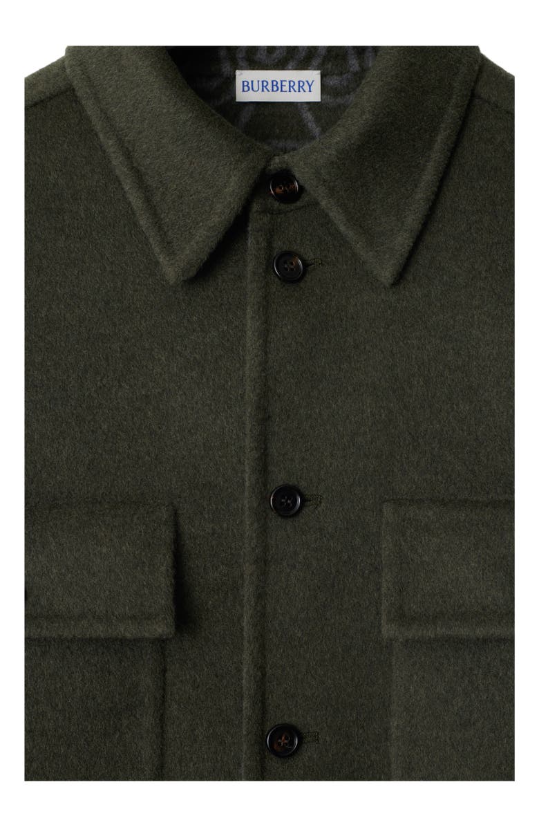 Burberry Wool Cashmere Overshirt, Alternate, color, 