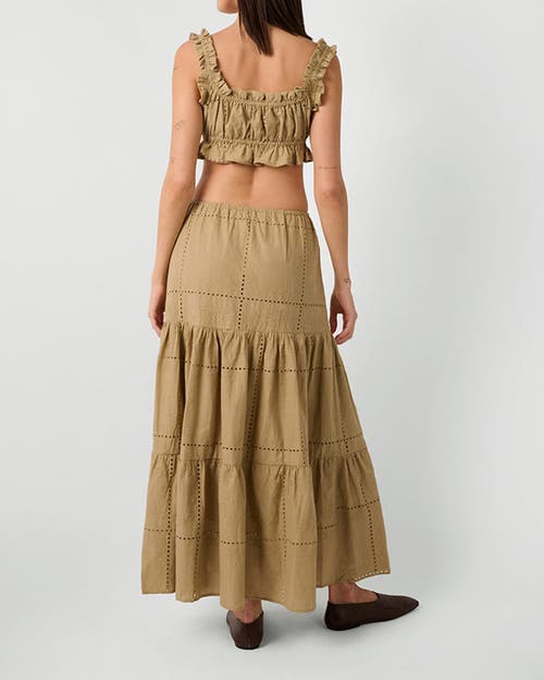 Weworewhat Broderie Midi Skirt
