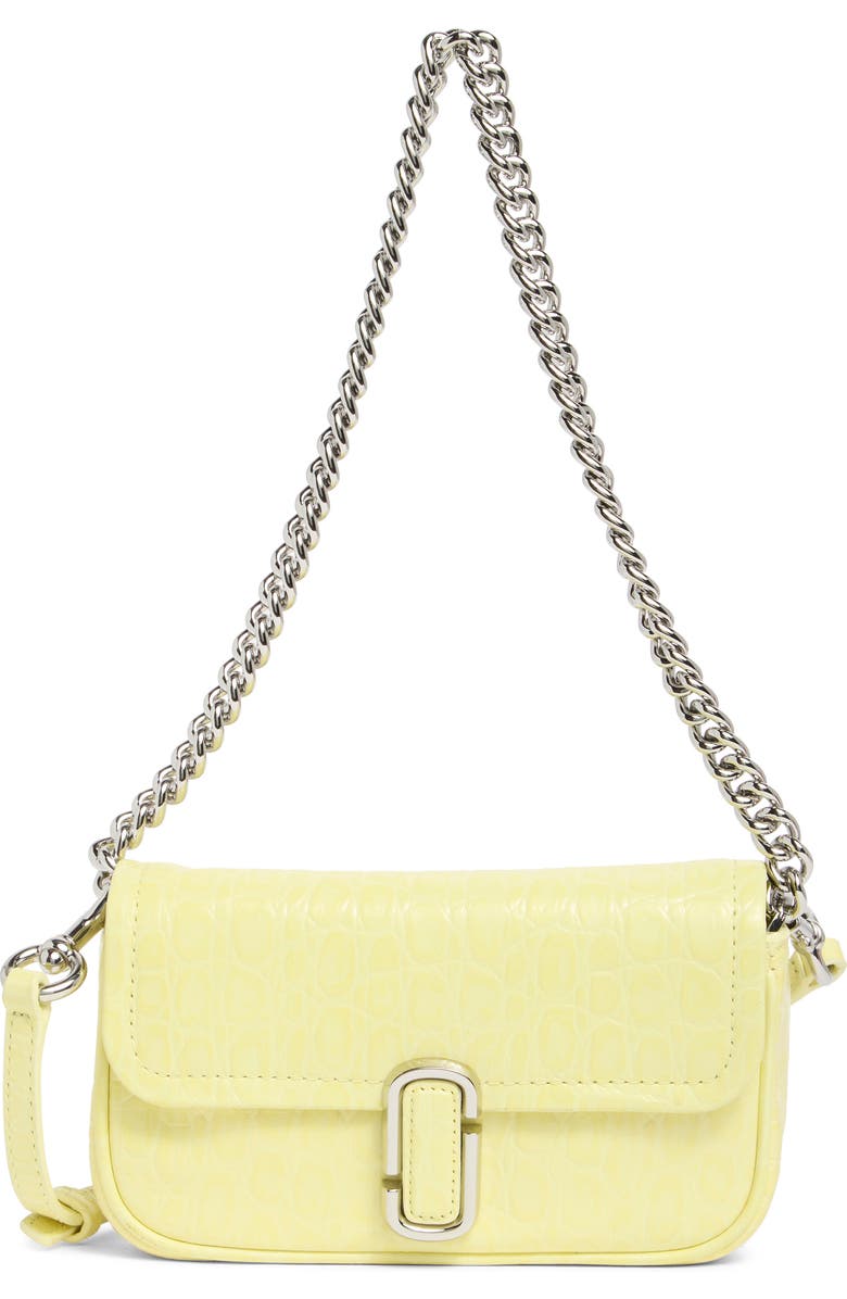Marc Jacobs The Mini Leather Shoulder Bag, Main, color, Tender Yellow