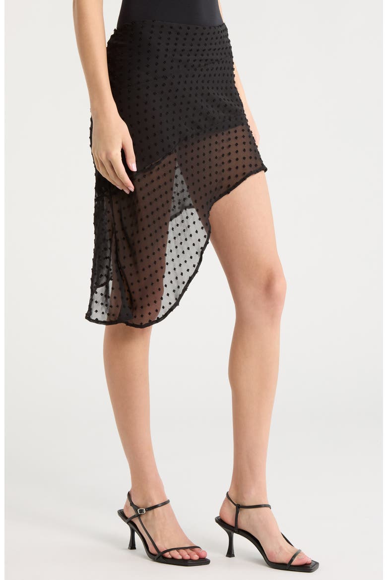 The Harley Asymmetric Miniskirt, Alternate, color, BLACK