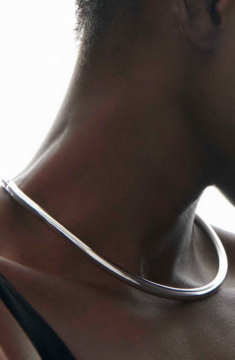 DEMARSON Miley 2.0 Collar Necklace, Alternate, color, Silver