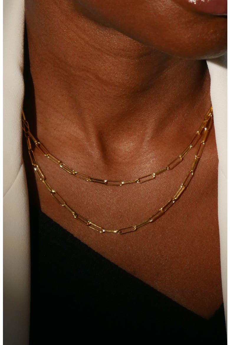 Layla Link Chain Necklace, Alternate, color, Gold