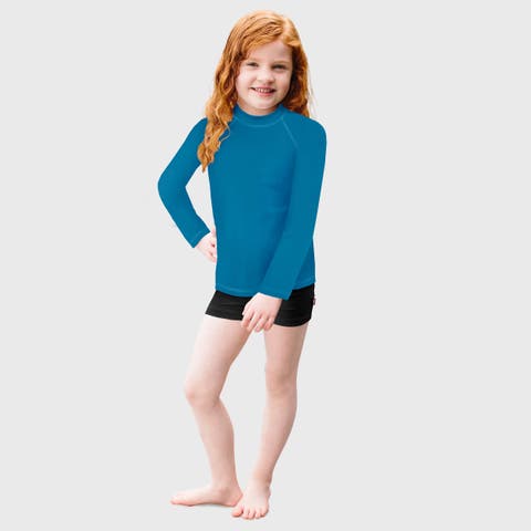 Girls UPF 50+ Printed Long Sleeve Rashguard Tee (Toddler, Little Kid & Big Kid)
