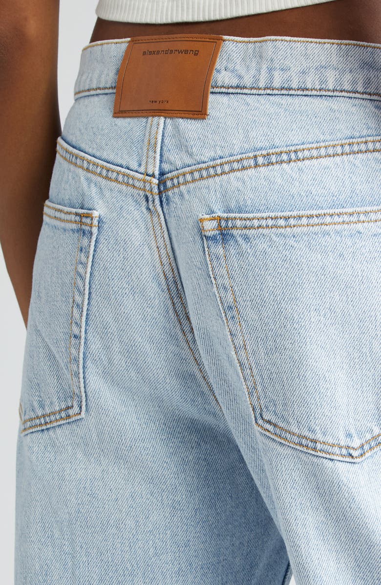 Alexander Wang EZ Slouch Cutout Logo Jeans, Alternate, color, 