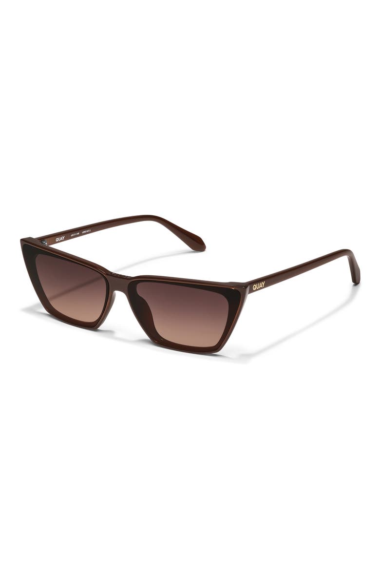 Bad Habit 65mm Cat Eye Sunglasses, Alternate, color, DARK BROWN/ DARK FAWN
