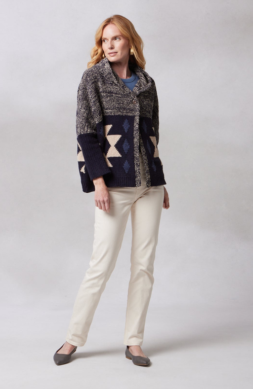 KASHWERE APPAREL CROPPED PATTERNED JACKET